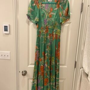 Floral Green Maxi Dress